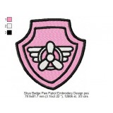 Skye Badge Paw Patrol Embroidery Design